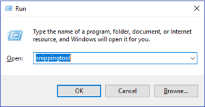 Run Snipping Tool Windows