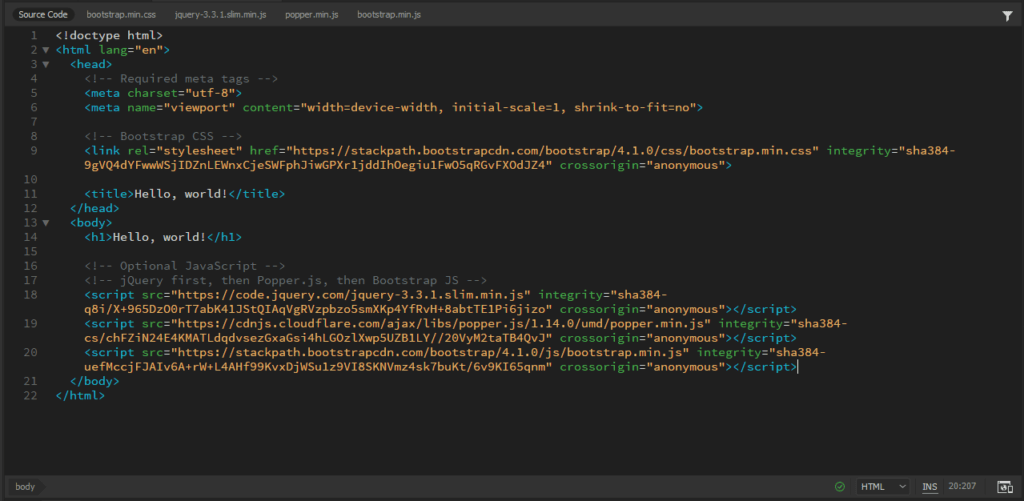 bootstrap starter template