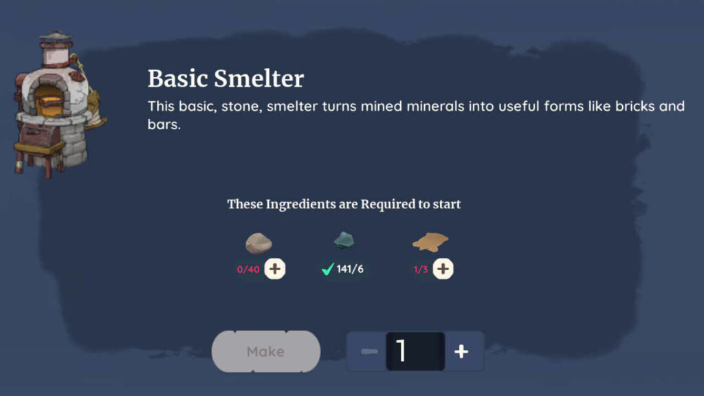 How To Craft A Basic Smelter In Palia? 1 Basic Smelter Palia