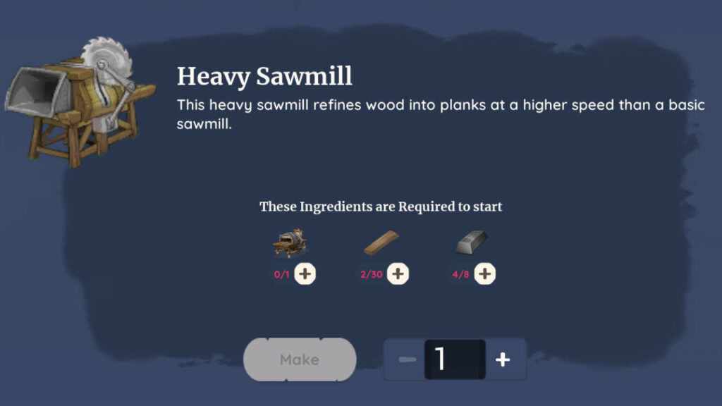 How To Craft A Heavy Sawmill In Palia? 1 Heavy Sawmill Palia