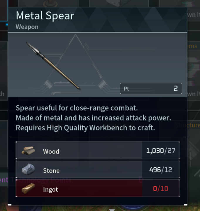 How To Craft Metal Spear In Palworld 1 Metal Spear Palworld