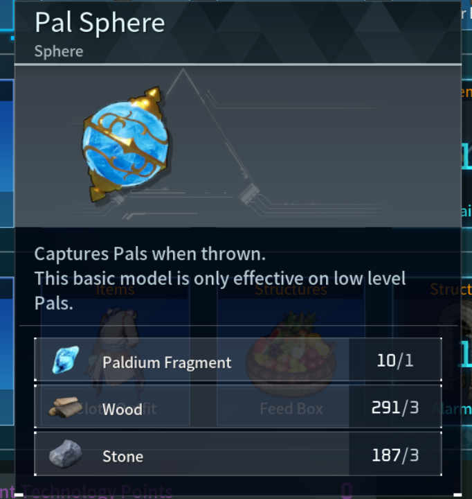 Pal Sphere Palworld