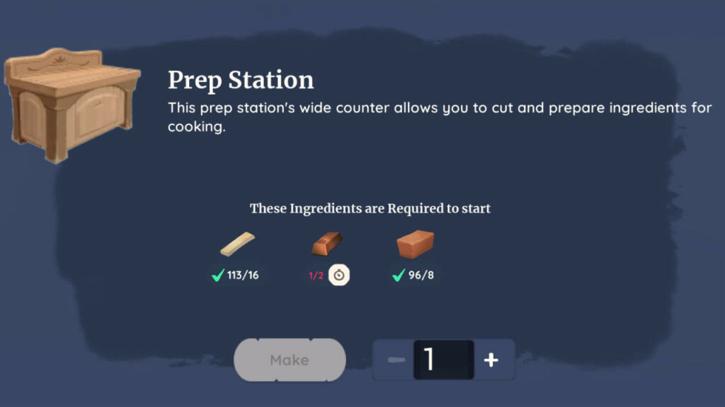 Prep Station Palia