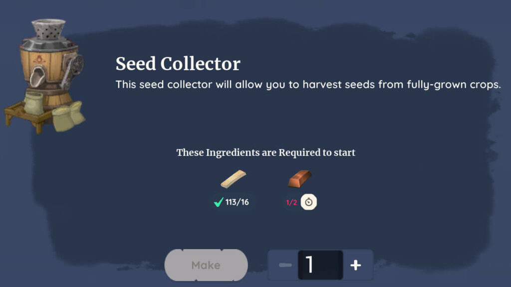 How To Craft A Seed Collector In Palia? 1 Seed Collector Palia