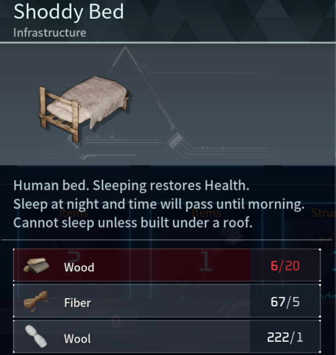 How To Build Shoddy Bed In Palworld 1 Shoddy Bed Palworld