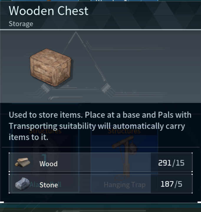 How To Craft Wooden Chest In Palworld 1 Wooden Chest Palworld