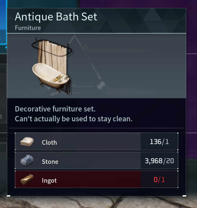 How To Craft Antique Bath Set In Palworld 1 Antique Bath Set Palworld