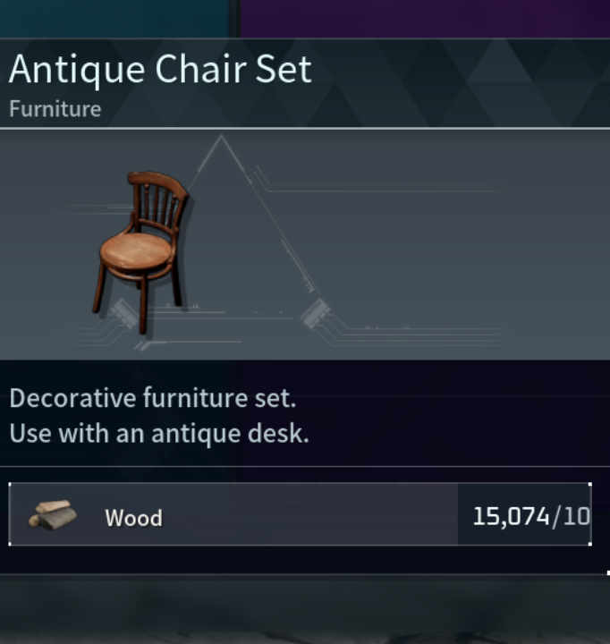 How To Craft Antique Chair Set In Palworld 1 Antique Chair Set Palworld