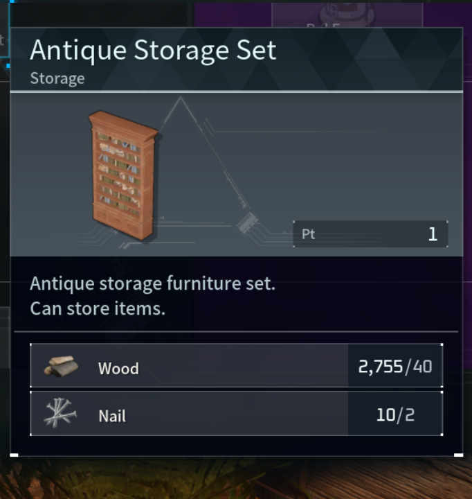 How To Craft Antique Storage Set In Palworld 1 Antique Storage Set Palworld