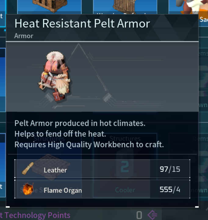 How To Craft Heat Resistant Pelt Armor In Palworld 1 Heat Resisstant Pelt Armor Palworld