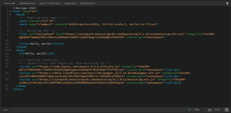 bootstrap starter template