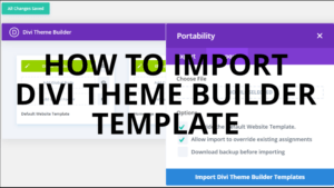How to import divi theme builder template featured image template