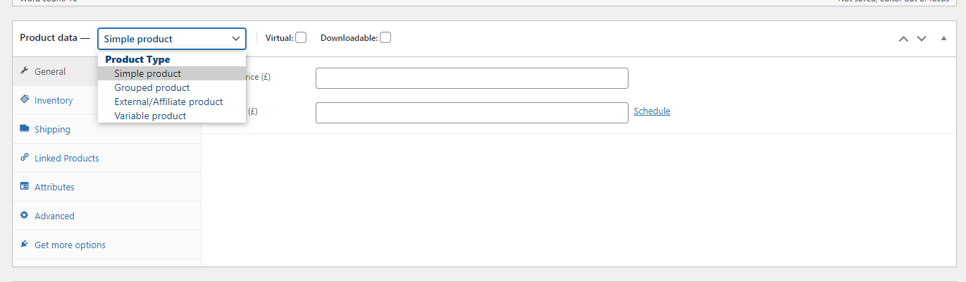 How To Add Products In WooCommerce WordPress 3 WooCommerce Select Products Type