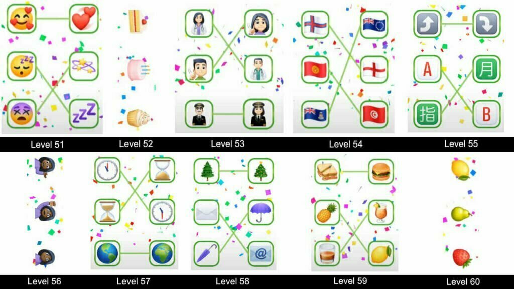 Emoji liner level 51 60