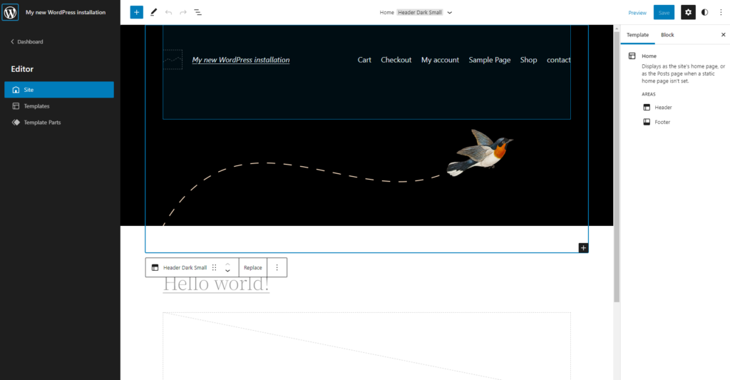 How to access Twenty Twenty-Two full site editing 3 site-editor-Twenty-Twenty-Two-theme