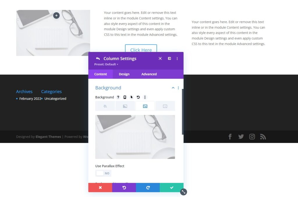 How To Make 3 Columns Same Height Divi 7 divi column background dynamic size height