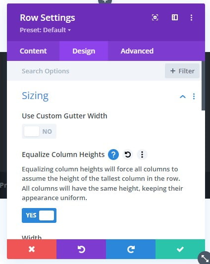 How To Make 3 Columns Same Height Divi 3 divi sizing option equalize column heights to make the same size