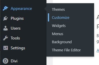 How To Change The Default Divi Font 1 wordpress appearance customize