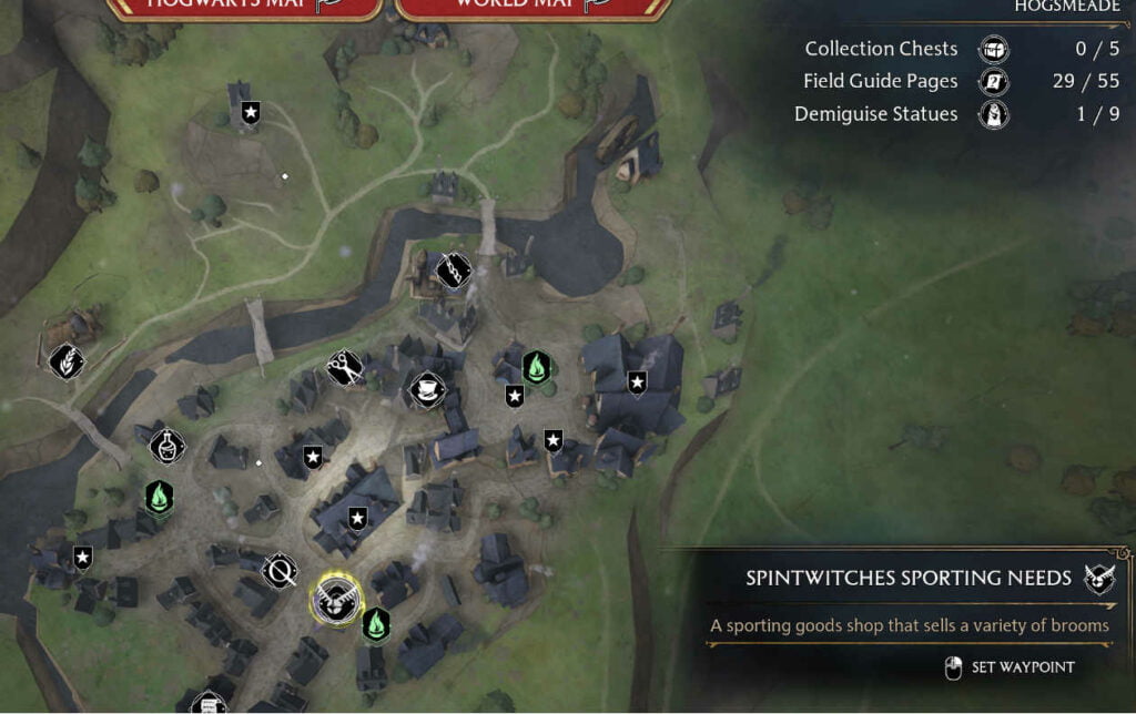 Spintwitches Sporting Needs In Hogwarts Legacy 1 Spintwitches Sporting Needs Hogsmeade Location