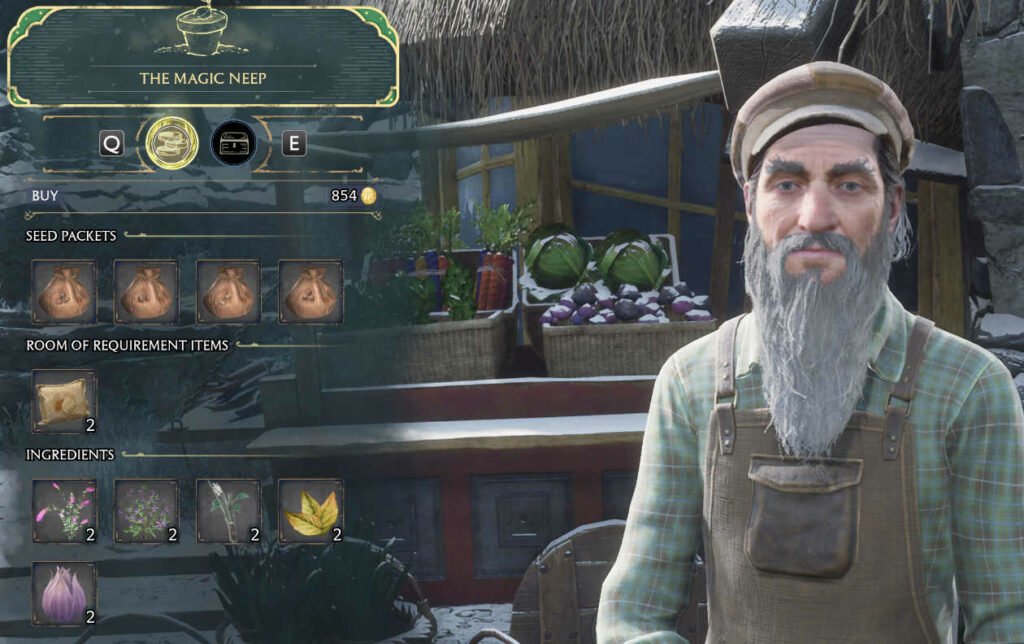 The Magic Neep In Hogwarts Legacy 2 Tomothy Teasdale is selling Seeds, ingredients and room of requirement items