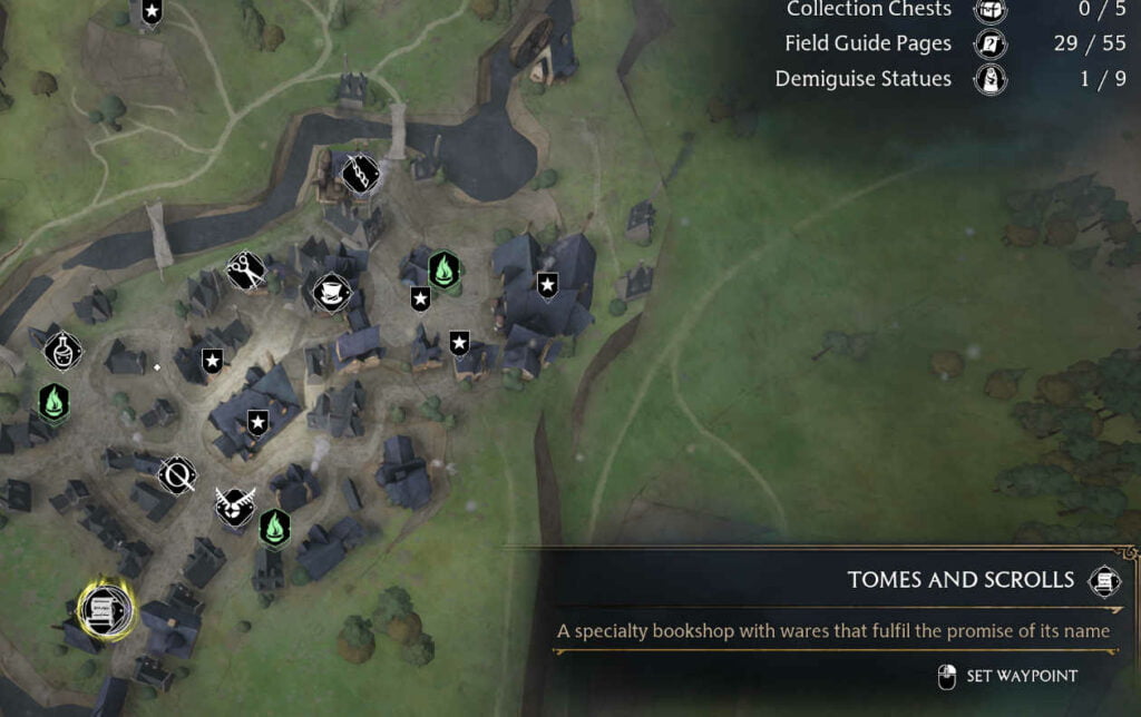 Tomes and Scrolls Hogsmeade Location