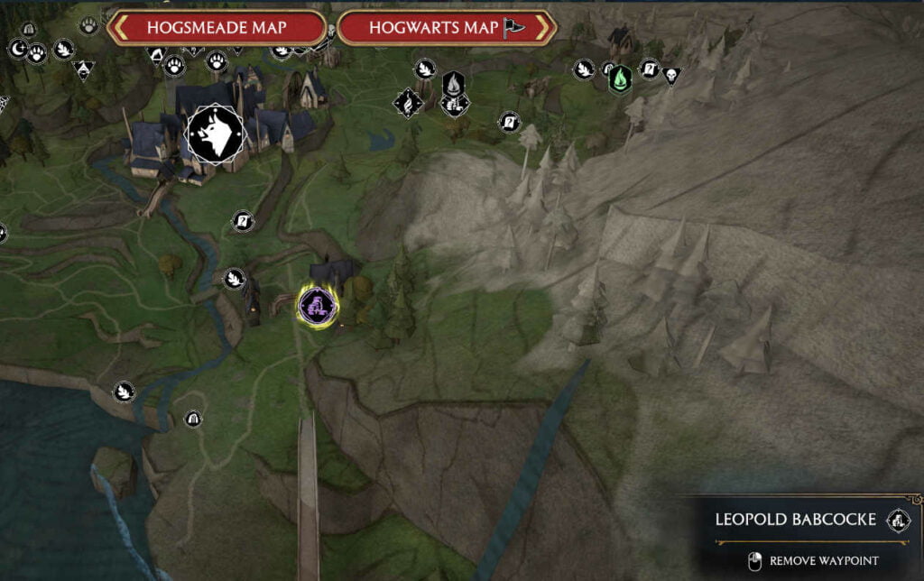 Leopold Babcocke Hogwarts Legacy location