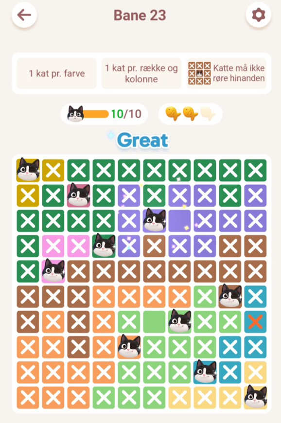 Meowdoku: Brain Puzzle Games level 21-25 3 Meowdoku 23