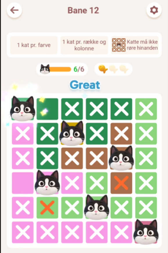 Meowdoku: Brain Puzzle Games level 10-15 3 Meowdoku LEvel 12