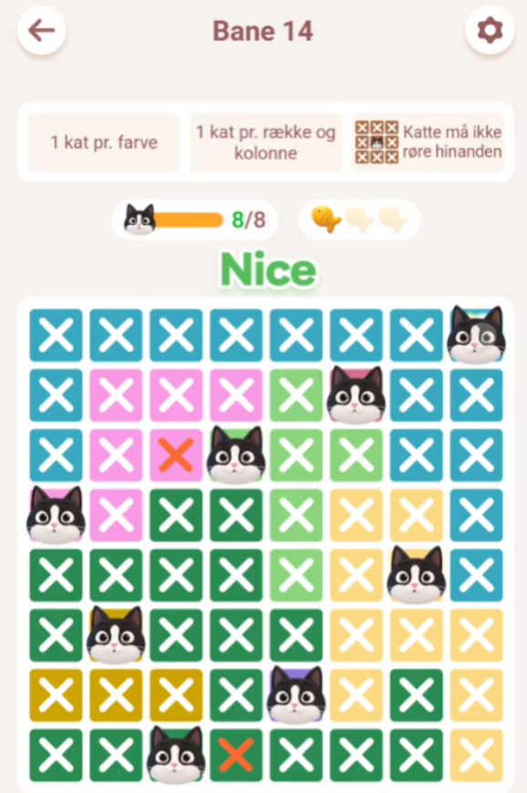 Meowdoku: Brain Puzzle Games level 10-15 5 Meowdoku Level 14
