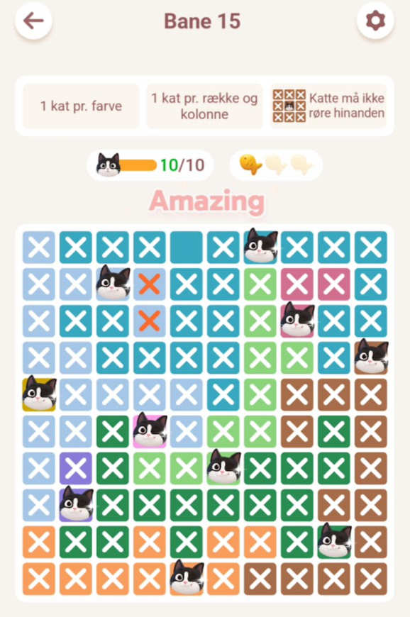 Meowdoku: Brain Puzzle Games level 10-15 6 Meowdoku Level 15